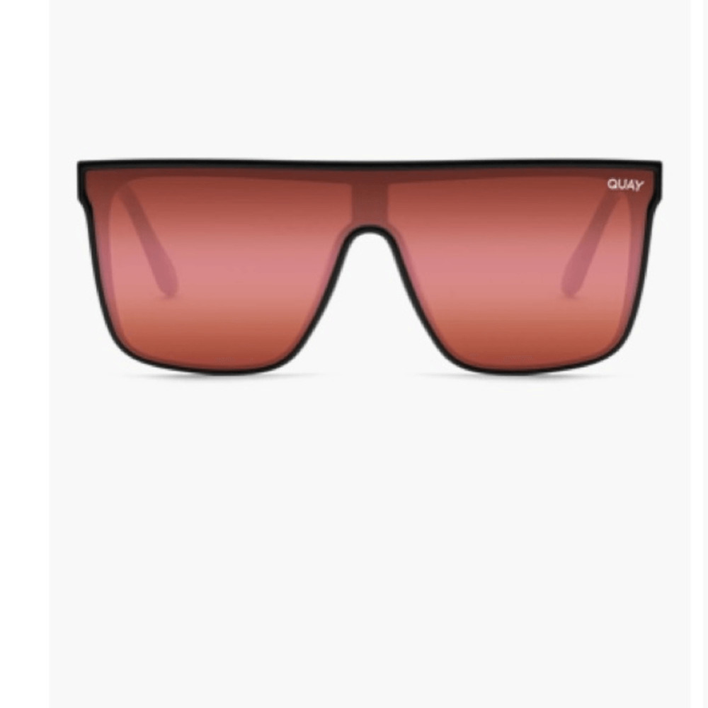 1 scratch ! Pic 4 RARE Quay Nightfall bronze pink shield sunglasses